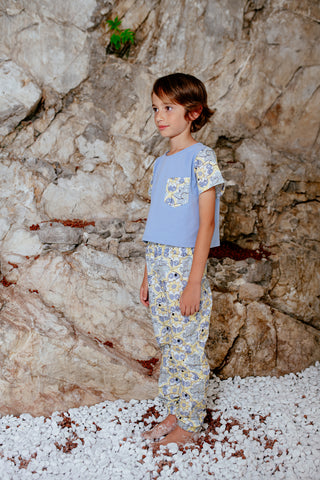 T-shirt and patterned trousers for baby boy